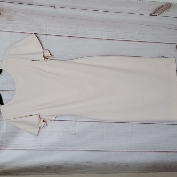 Calvin Klein Pink/Blush Flutter Sleeve Dress Size 2 - Picture 3 of 7